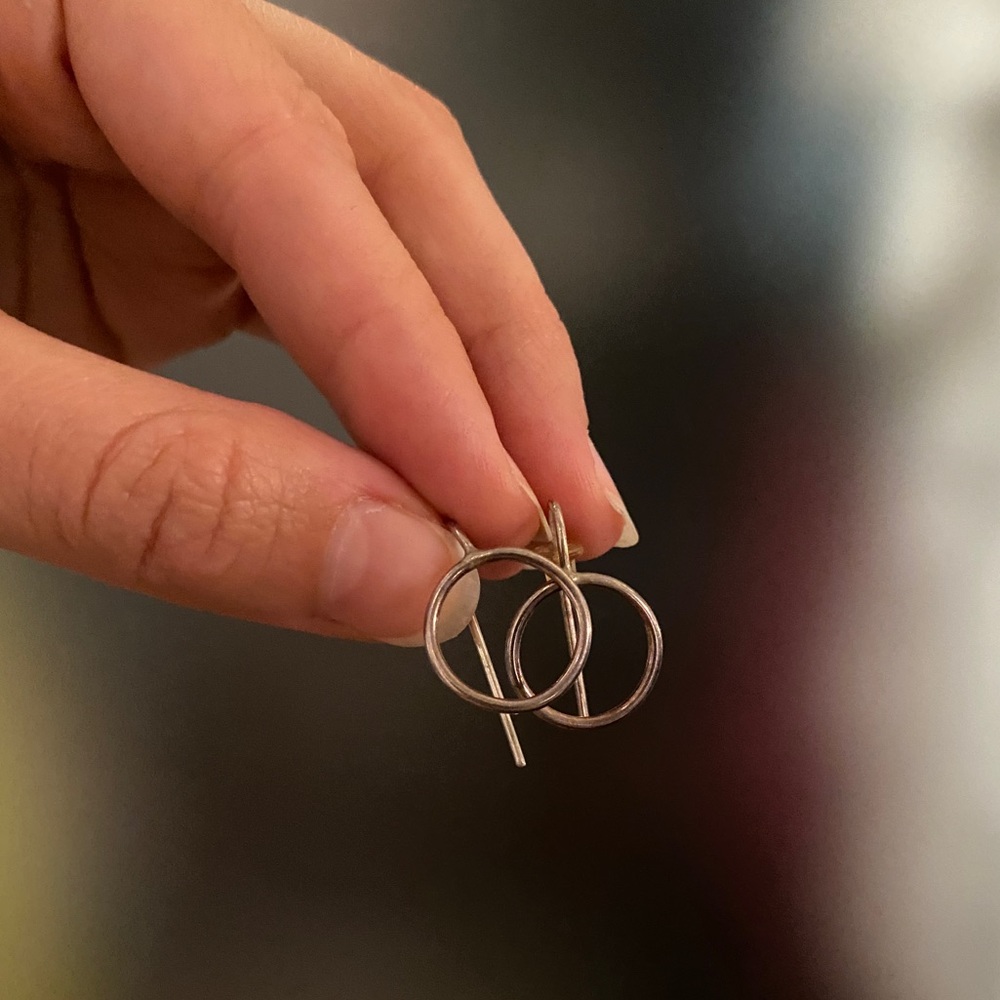 Sterling silver drop earrings